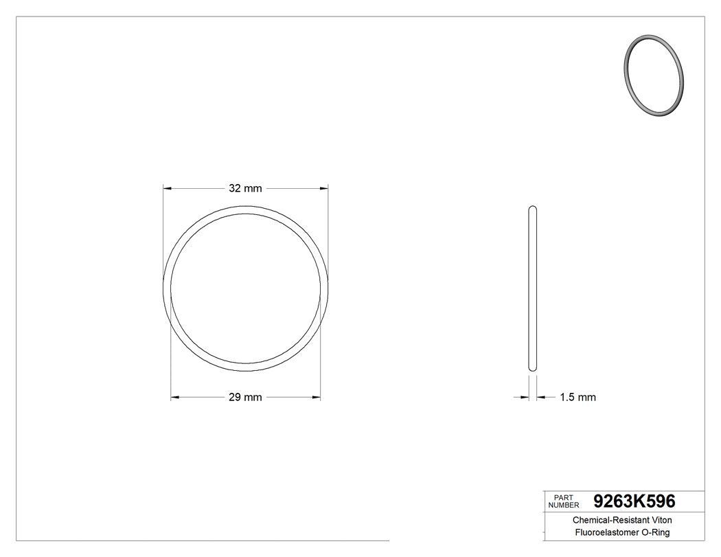 Technical drawing - 9263K596